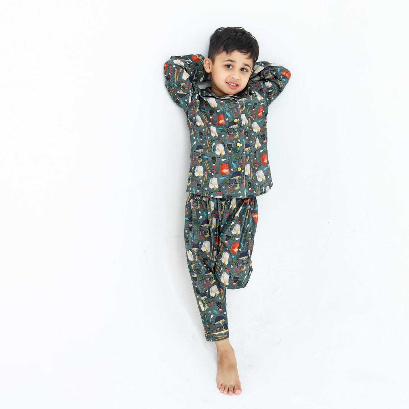 Noodle Nest print winter cotton kids | Kids' Nightwear | AdoreRobe