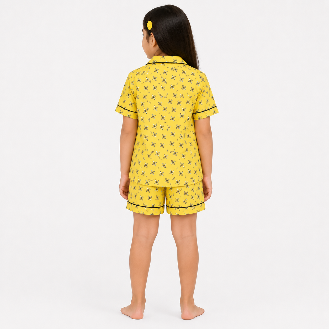 Bee Printed Cotton Short/Shirt Set | Kids' Nightwear | AdoreRobe