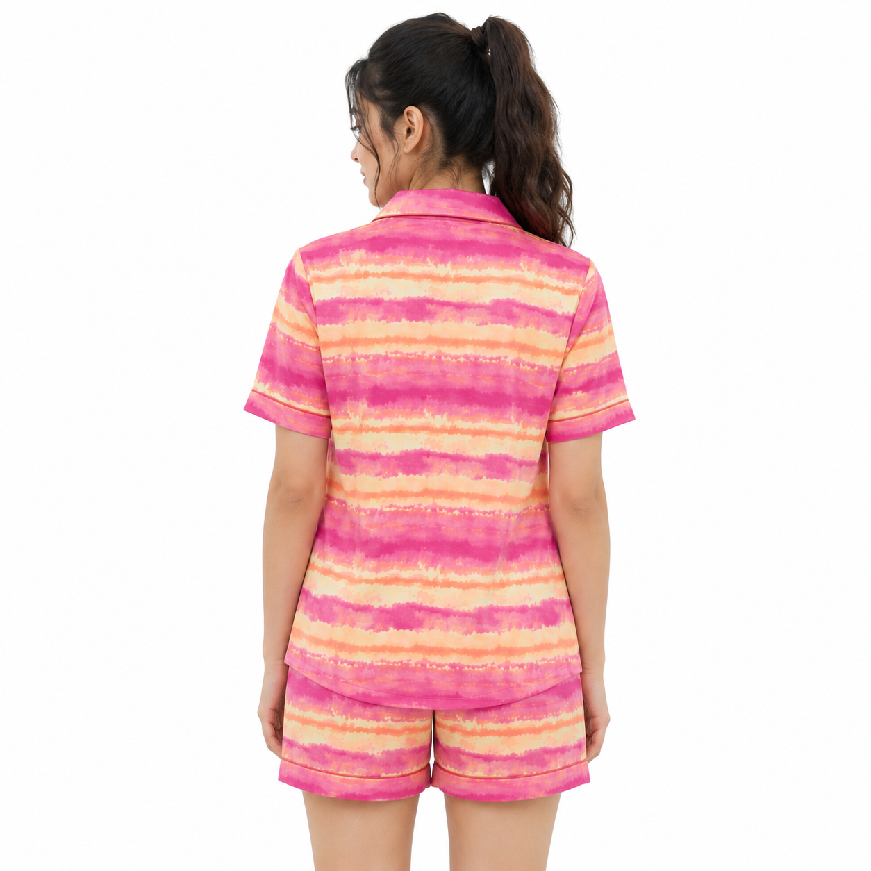 Sunset Bloom Cotton Short & Shirt Set for Women | AdoreRobe