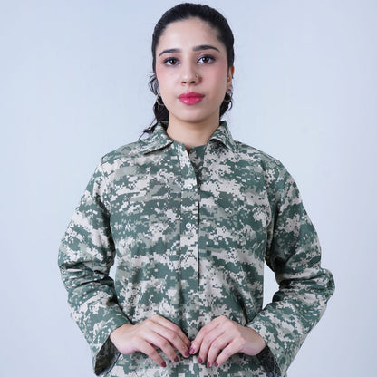 Grey Winter Cotton Foji Printed | Women's Loungewear | AdoreRobe