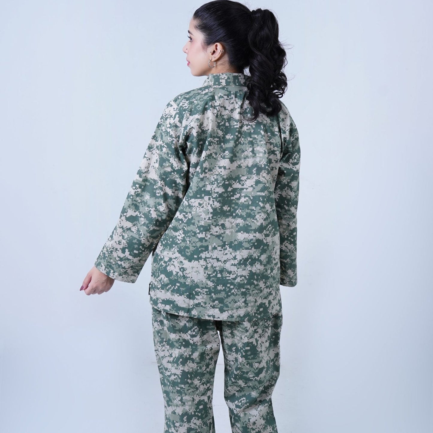 Grey Winter Cotton Foji Printed | Women's Loungewear | AdoreRobe