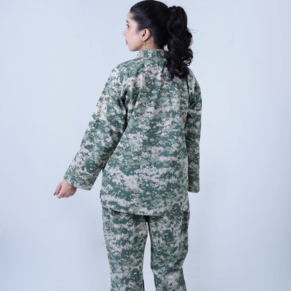 Grey Winter Cotton Foji Printed | Women's Loungewear | AdoreRobe