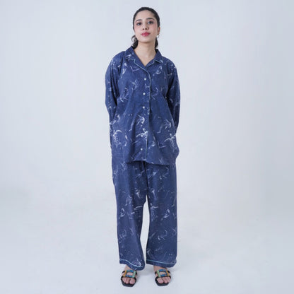 Dolphin Printed Cotton PJ Set | Women's Nightwear | AdoreRobe