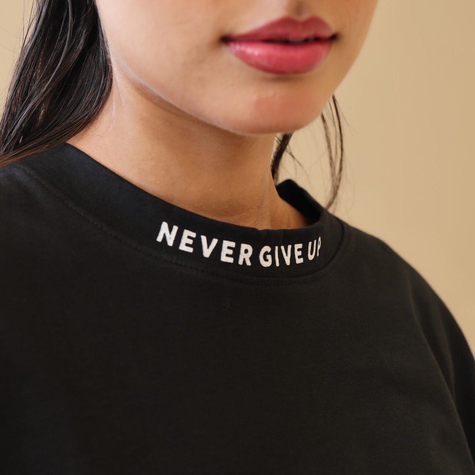 Unisex Drop Shoulder Never Give-up | Unisex T-Shirt | AdoreRobe