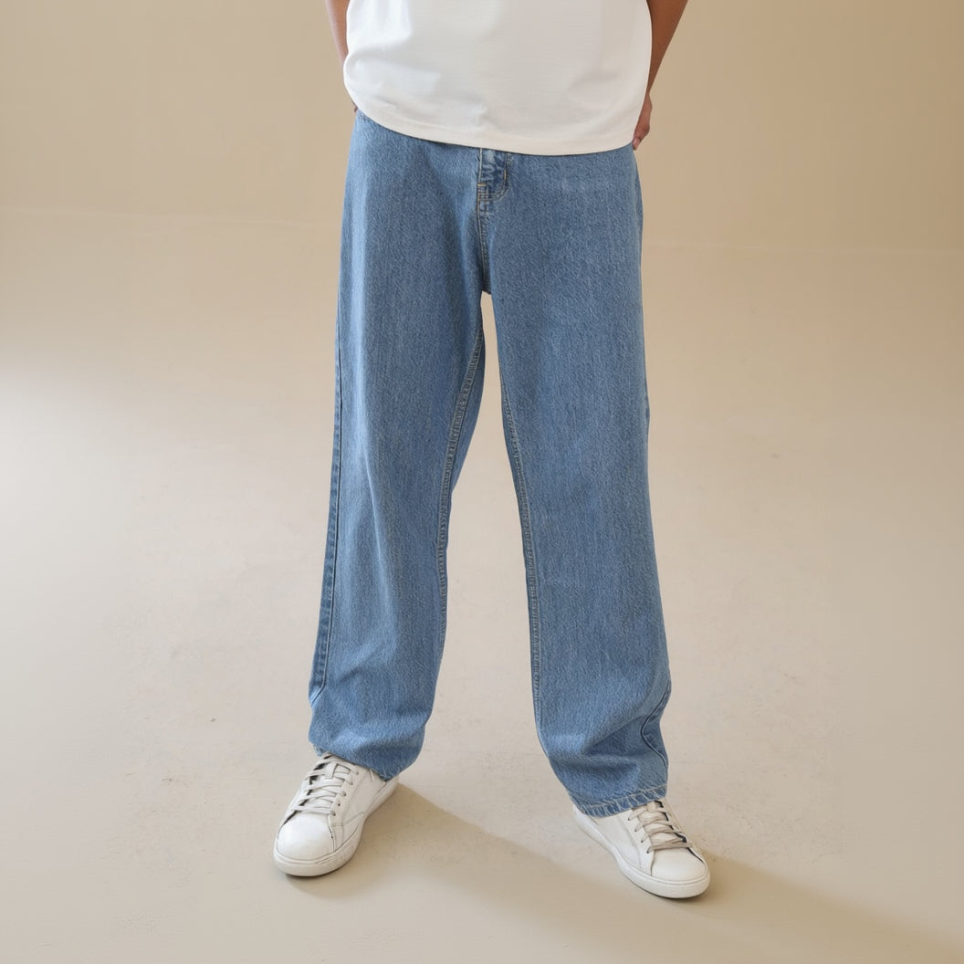 Unisex Loose Fit Denim Jeans 100% Cotton, | Unisex Jeans | AdoreRobe