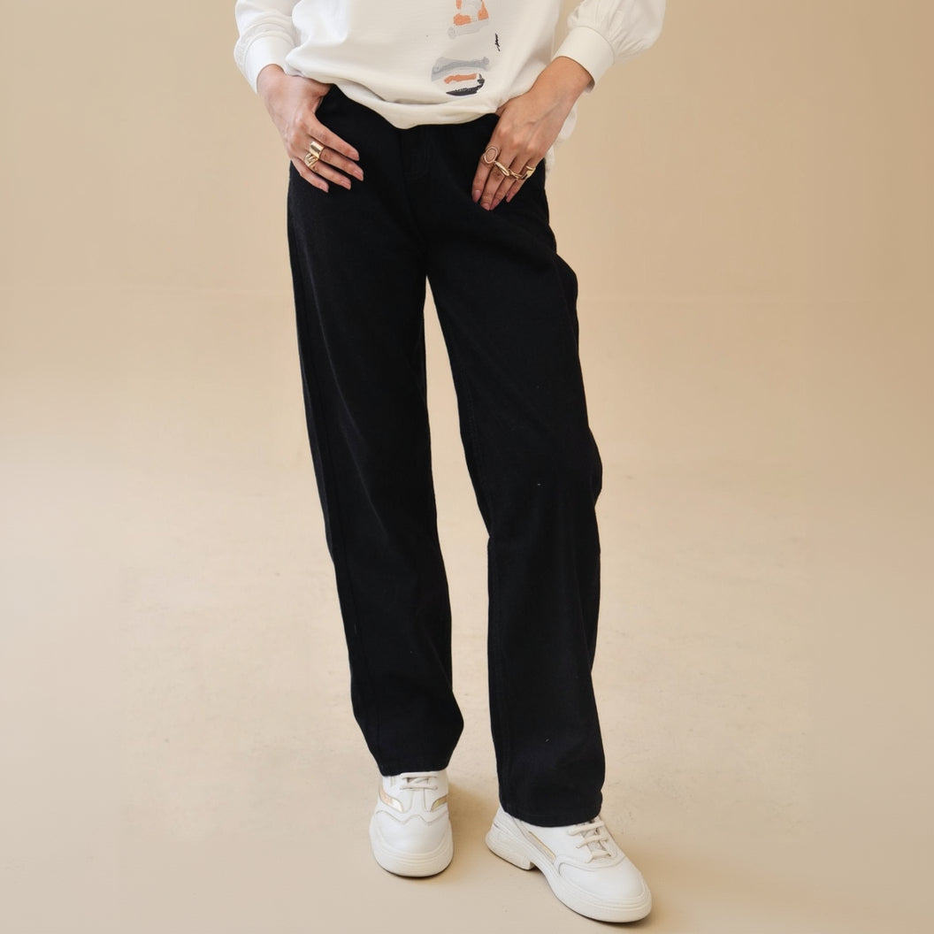 Unisex loose Fit Black Jeans 100% Cotton, | Unisex Jeans | AdoreRobe