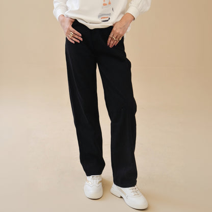 Unisex loose Fit Black Jeans 100% Cotton, | Unisex Jeans | AdoreRobe