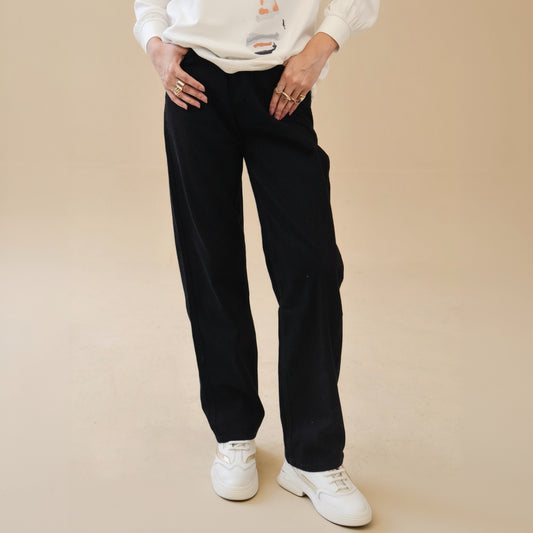 Unisex loose Fit Black Jeans 100% Cotton, | Unisex Jeans | AdoreRobe