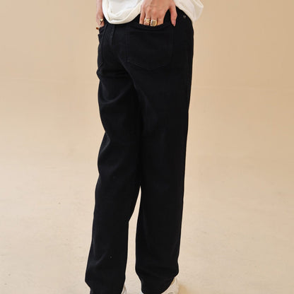 Unisex loose Fit Black Jeans 100% Cotton, | Unisex Jeans | AdoreRobe