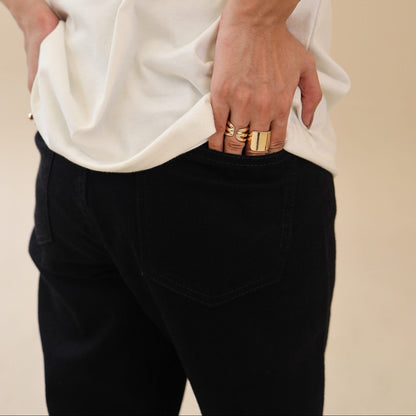 Unisex loose Fit Black Jeans 100% Cotton, | Unisex Jeans | AdoreRobe