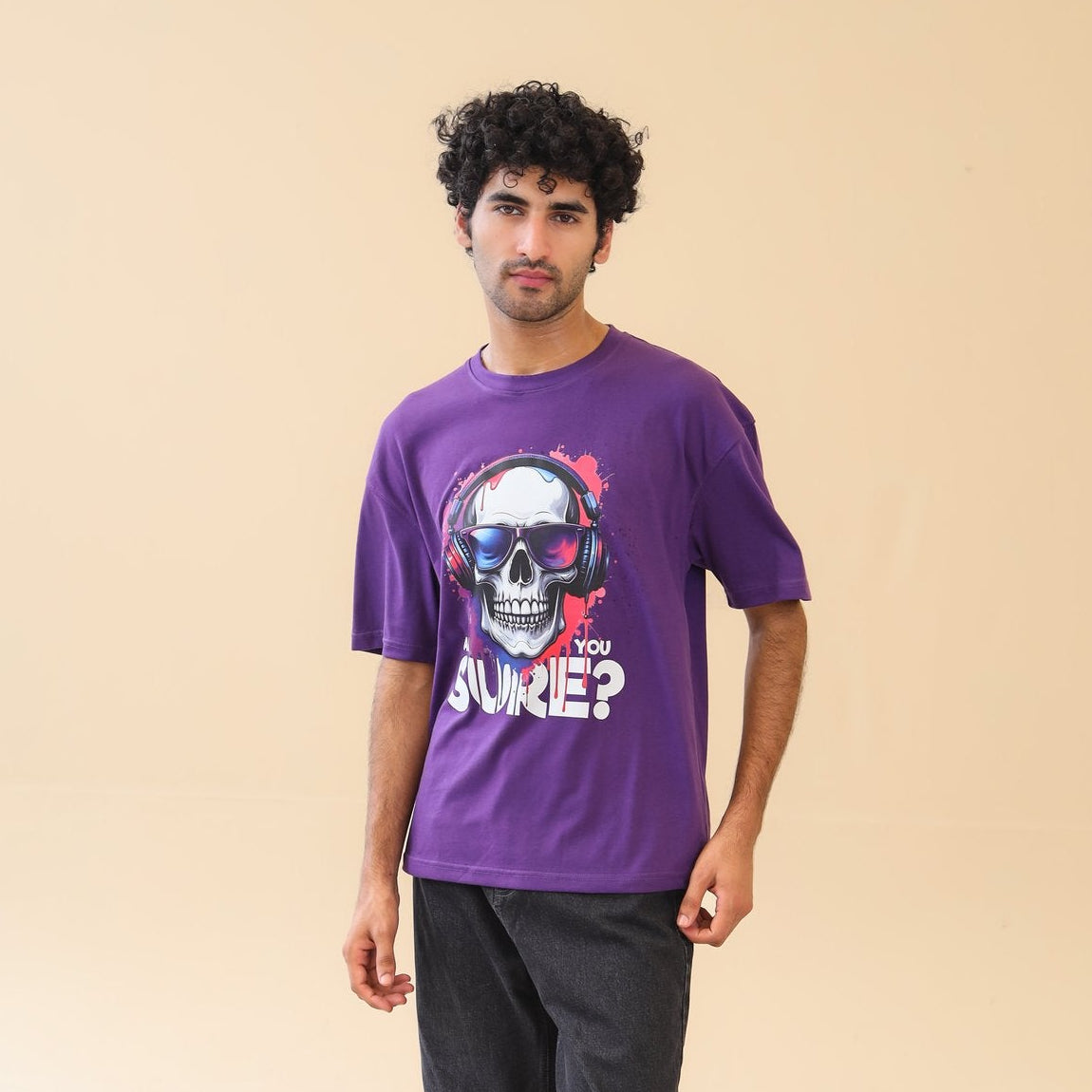 Unisex Drop Shoulder Graphic Skull | Unisex T-Shirt | AdoreRobe