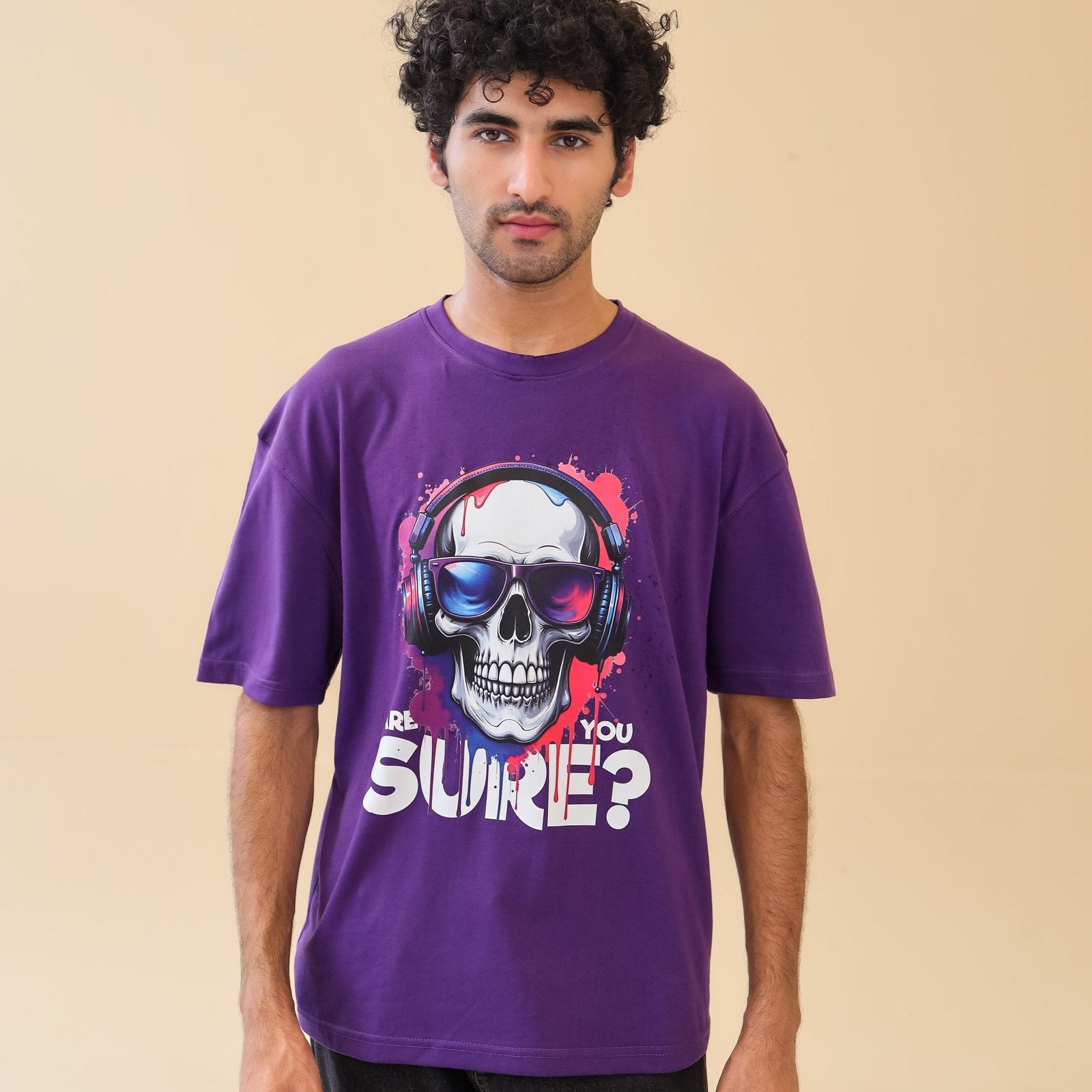 Unisex Drop Shoulder Graphic Skull | Unisex T-Shirt | AdoreRobe