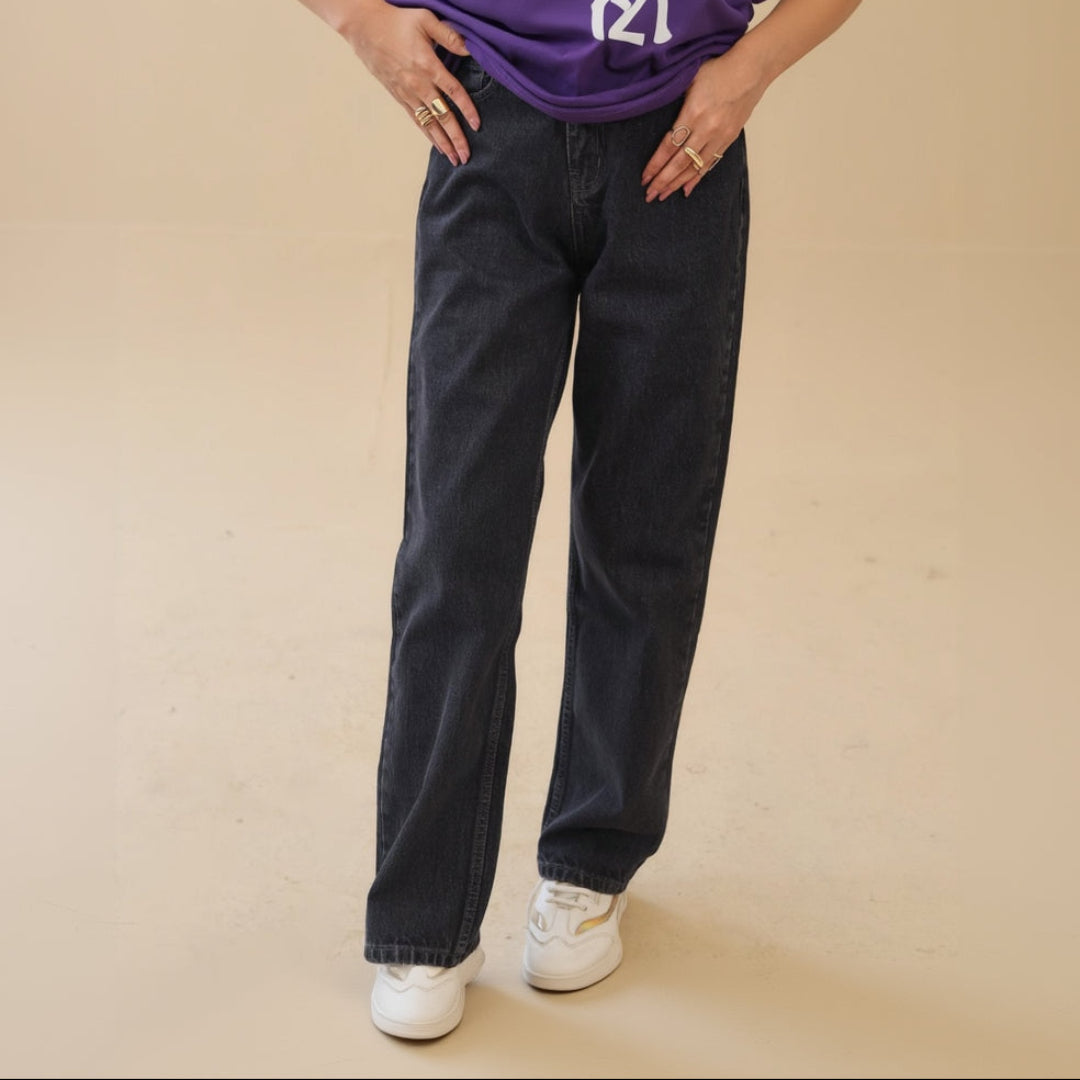 Unisex loose Fit Grey Jeans 100% Cotton, | Unisex Jeans | AdoreRobe