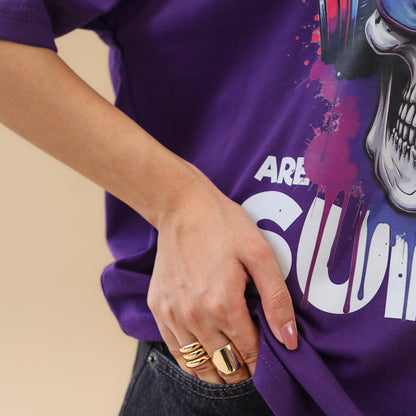Unisex Drop Shoulder Graphic Skull | Unisex T-Shirt | AdoreRobe