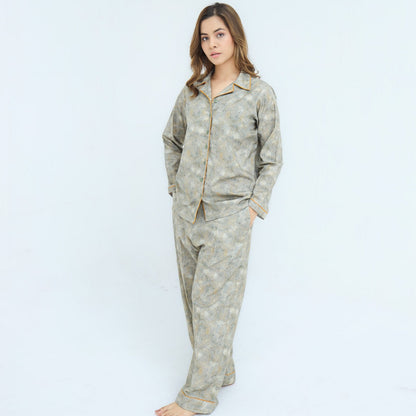 Grey Winter Cotton Candy Printed PJ Set | Men's Nightwear | AdoreRobe