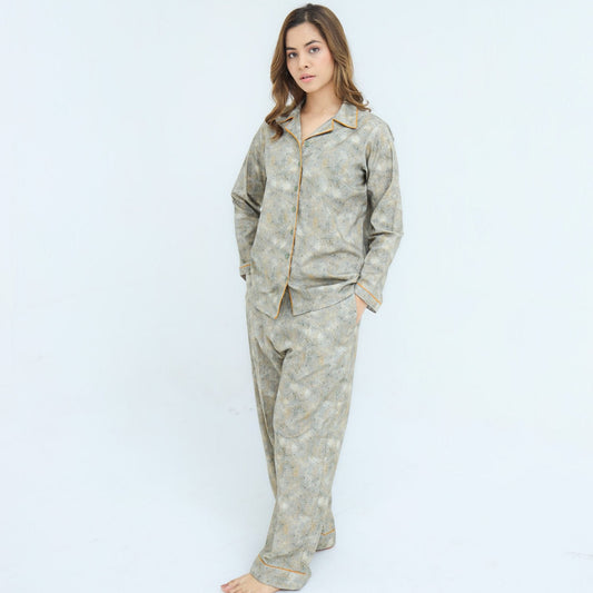 Grey Winter Cotton Candy Printed PJ Set | Men's Nightwear | AdoreRobe