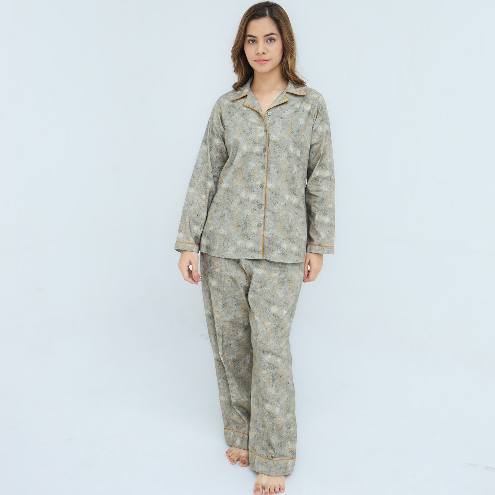 Grey Winter Cotton Candy Printed PJ Set | Men's Nightwear | AdoreRobe