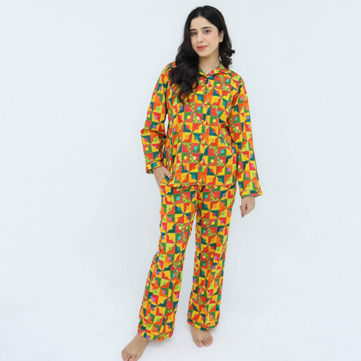 Multicolor Soft Cotton button box | Men's Nightwear | AdoreRobe