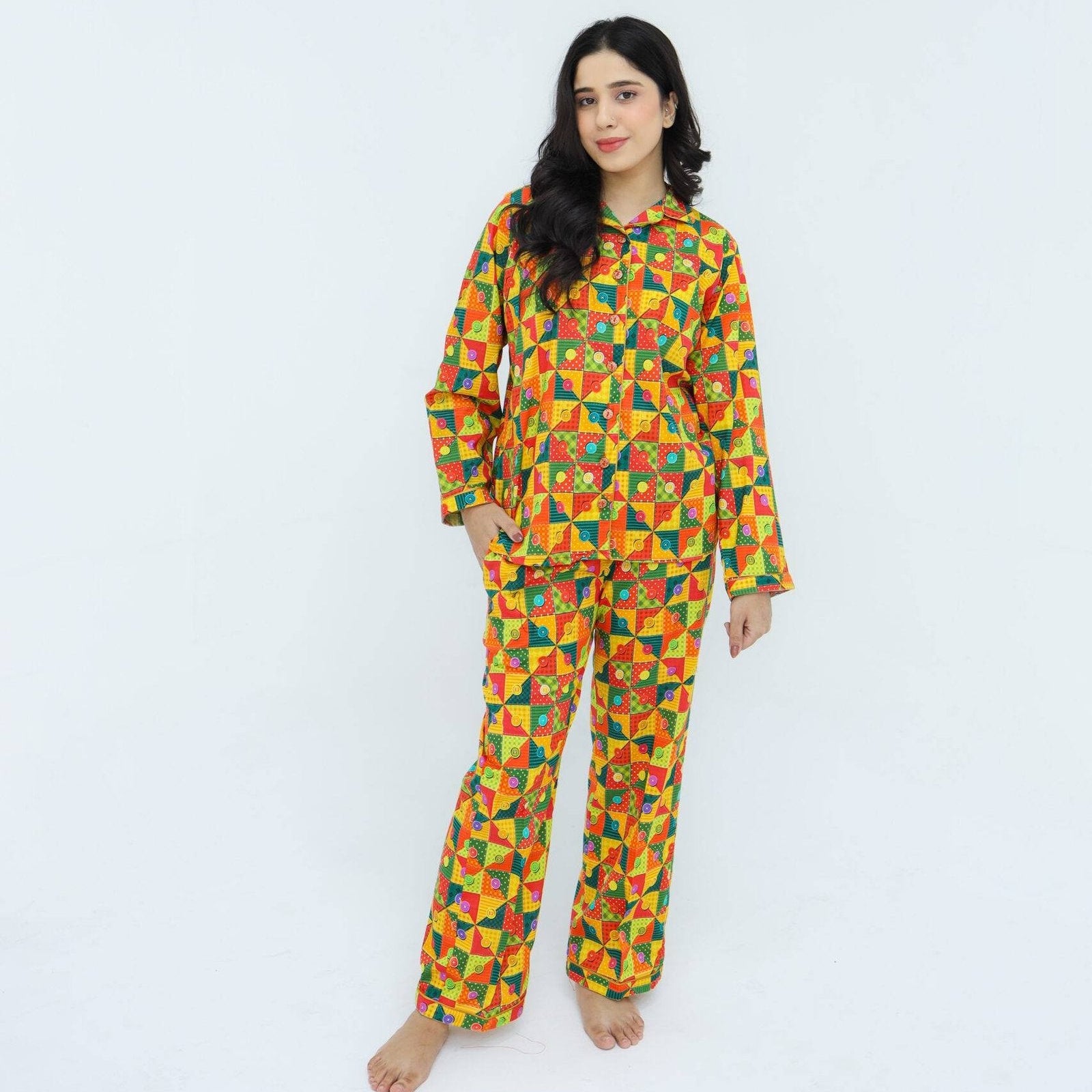 Multicolor Soft Cotton button box | Men's Nightwear | AdoreRobe