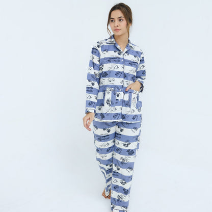 Winter Cotton Dot Printed PJ Set | Men's Nightwear | AdoreRobe