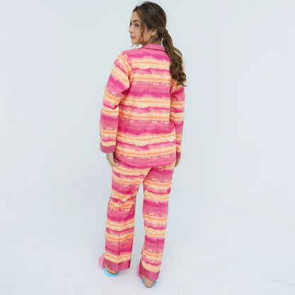 Pinky Winter Cotton Peach Sky Printed | Women's Nightwear | AdoreRobe