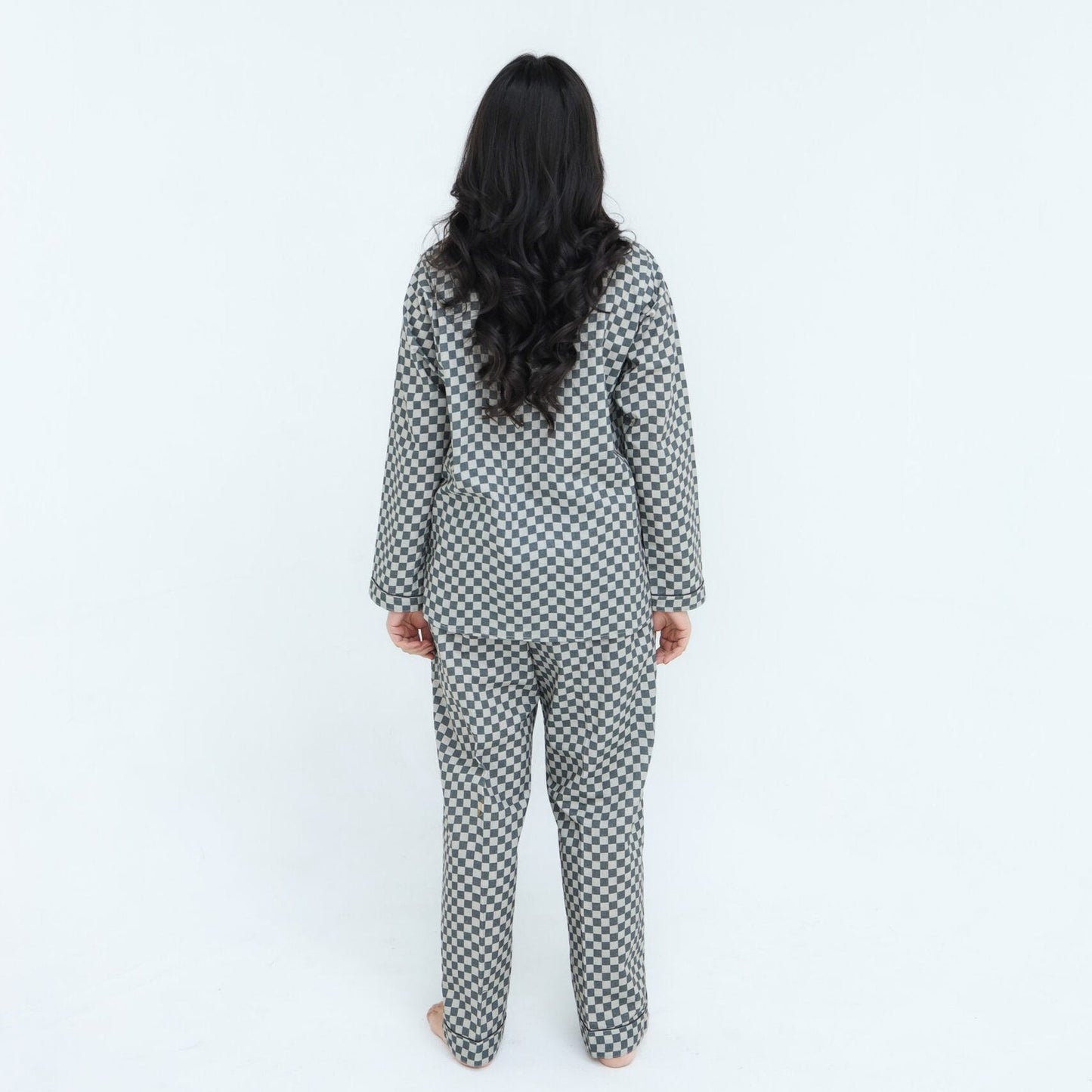 Grey Winter Cotton Gingham Check | Men's Nightwear | AdoreRobe