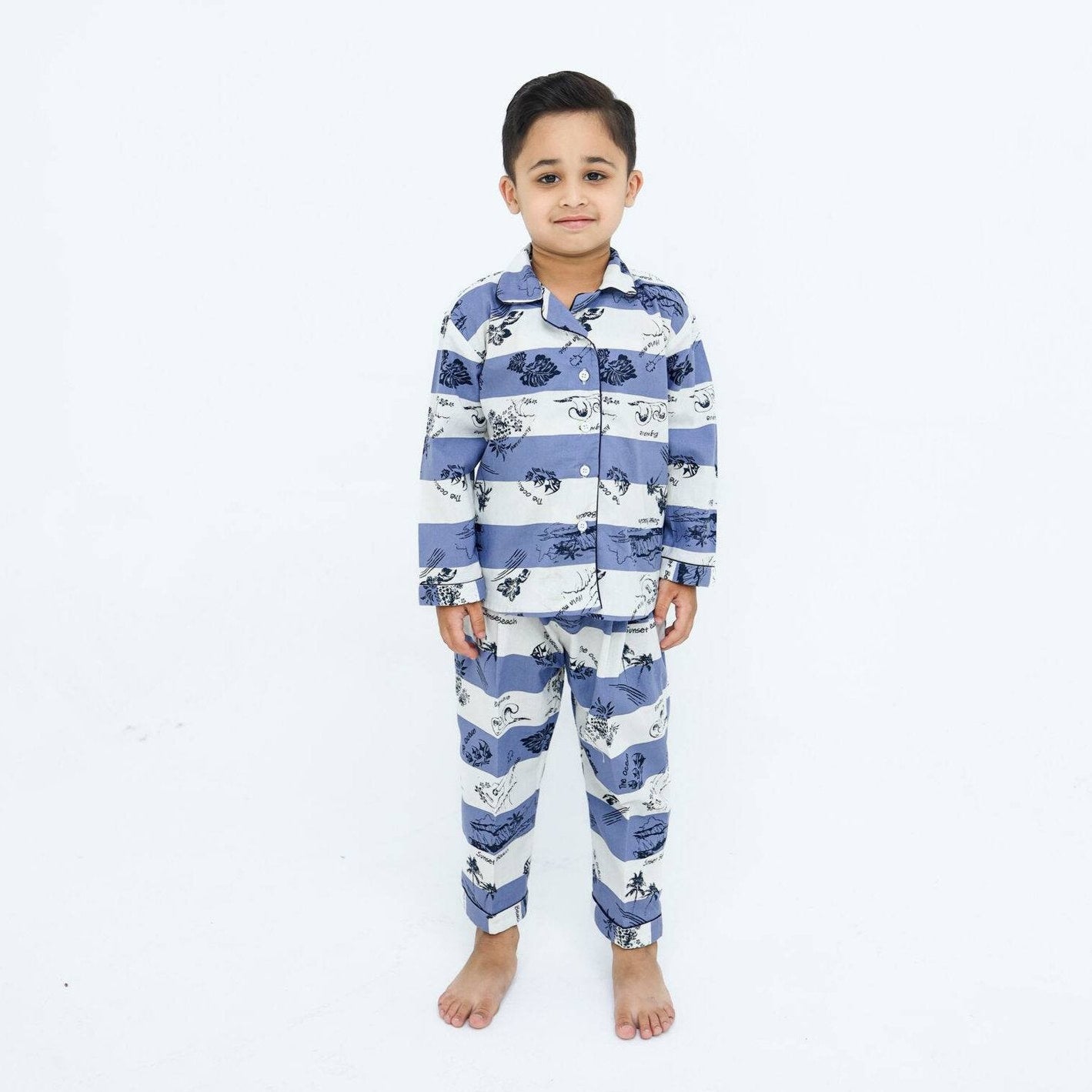 Horizontal stripe print cotton kids wear | Kids' Nightwear | AdoreRobe