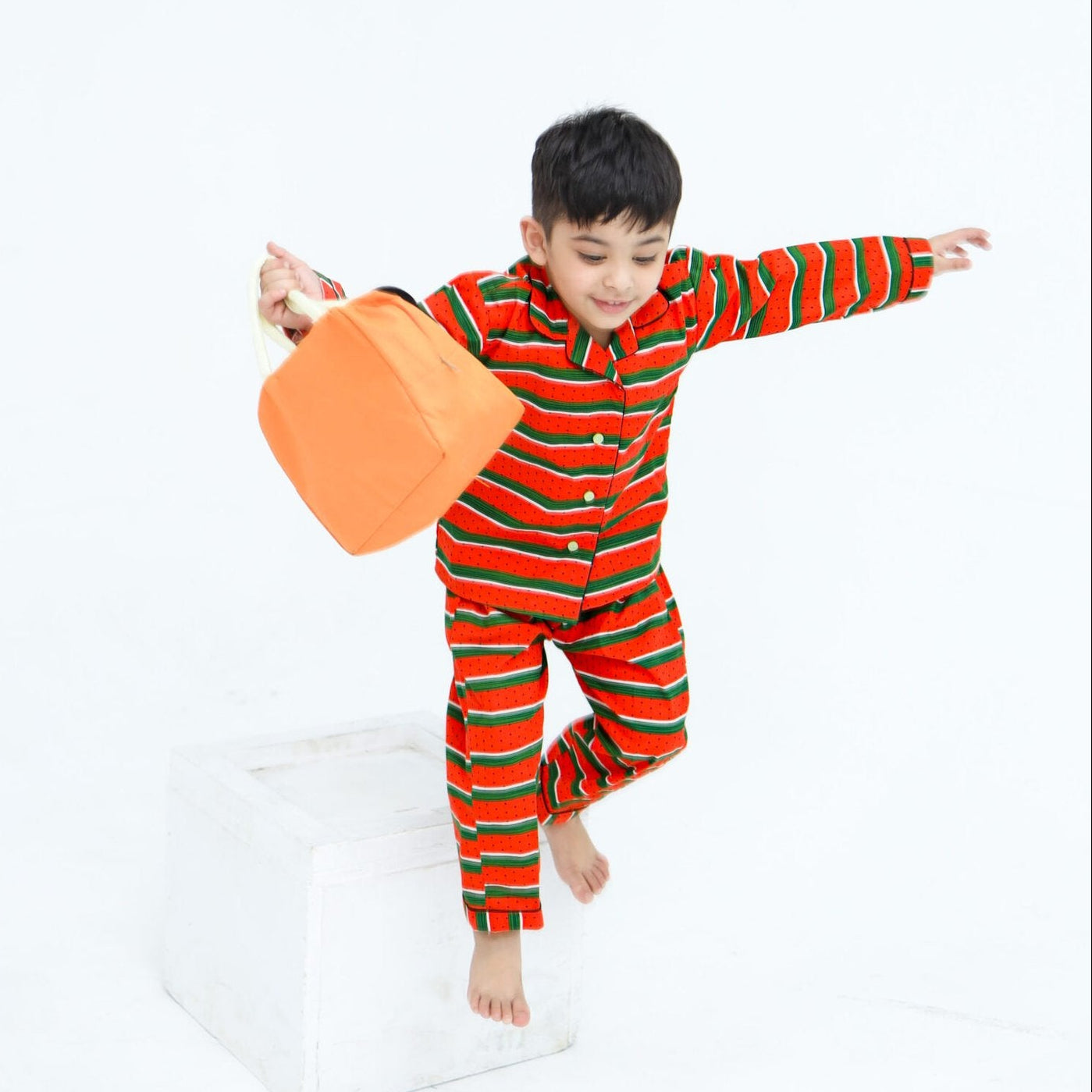 Festive stripe print winter cotton kids | Kids' Nightwear | AdoreRobe