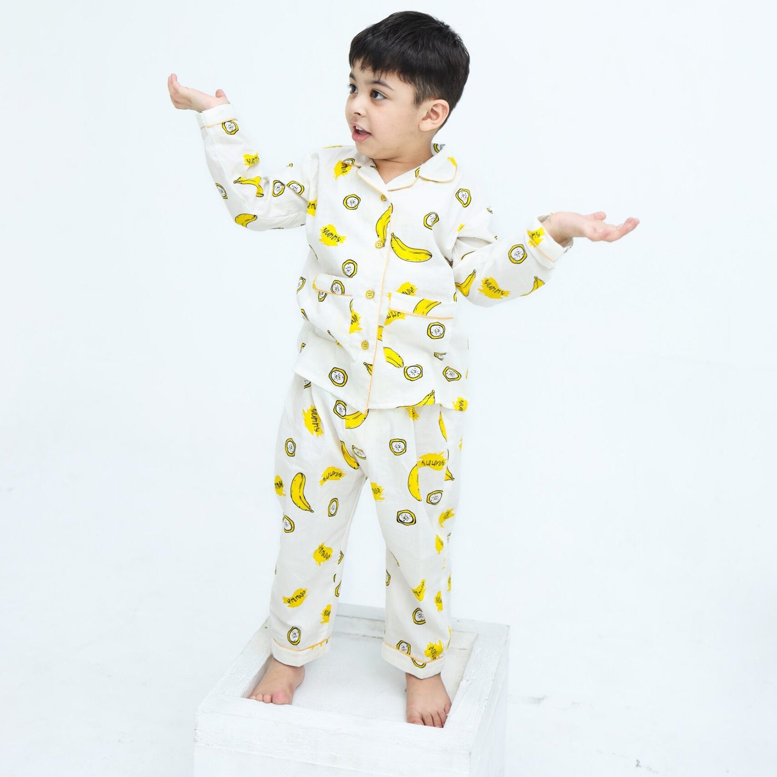 Banana Party print winter cotton kids | Kids' Nightwear | AdoreRobe