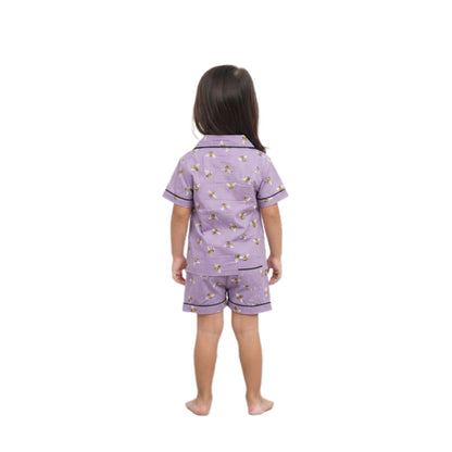 purple bee print winter cotton kids wear | Kids' Nightwear | AdoreRobe