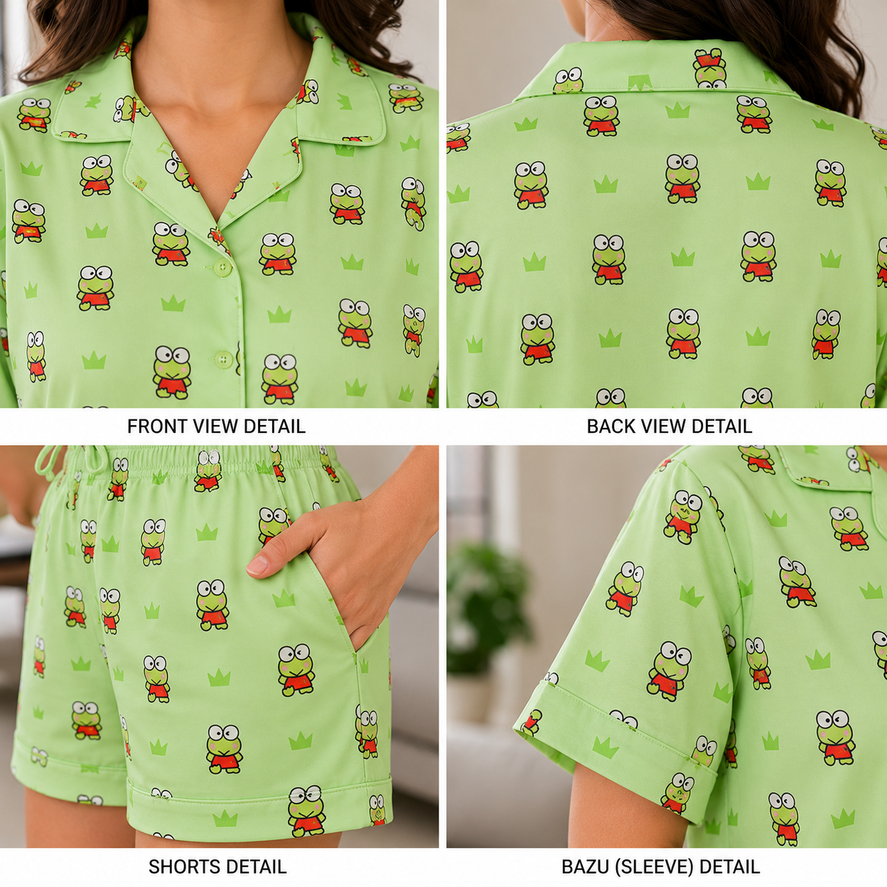 Parrot Cambric Frogi Printed | Women's Nightwear | AdoreRobe