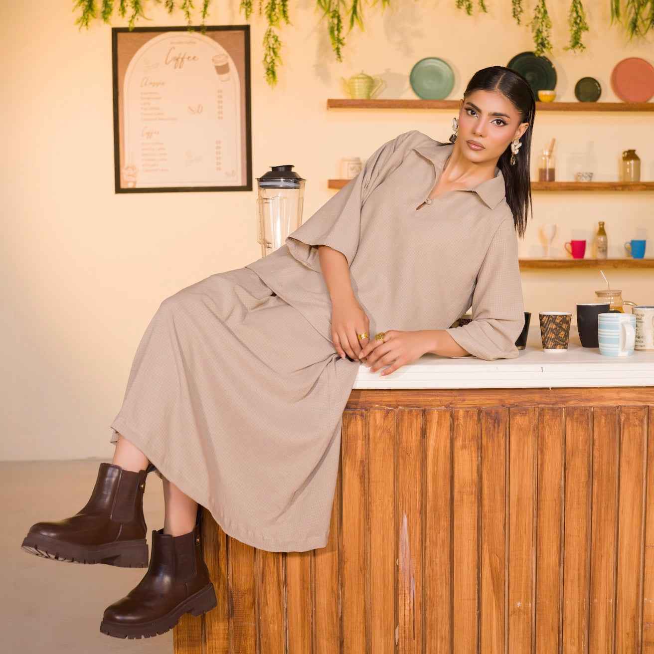 Soft Beige Women’s Co-Ord Set
